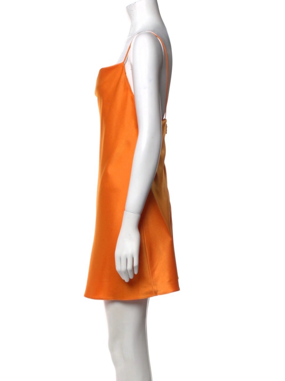 Alice + Olivia Cowlneck Tangerine Strappy Slip Mini Party Dress - Picture 5 of 7